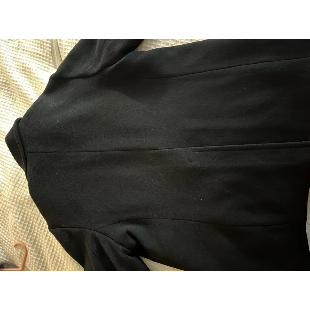 Banana Republic Men's Size XL Black Wool Button Down Coat, Double Breasted